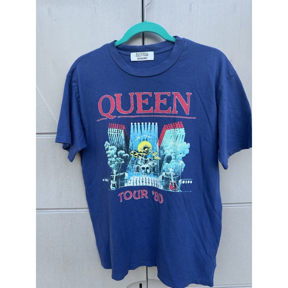 Daydreamer Rock Hall Of Fame Queen Tour 80 Woman's T-Shirt Blue Sz M READ - Picture 5 of 11